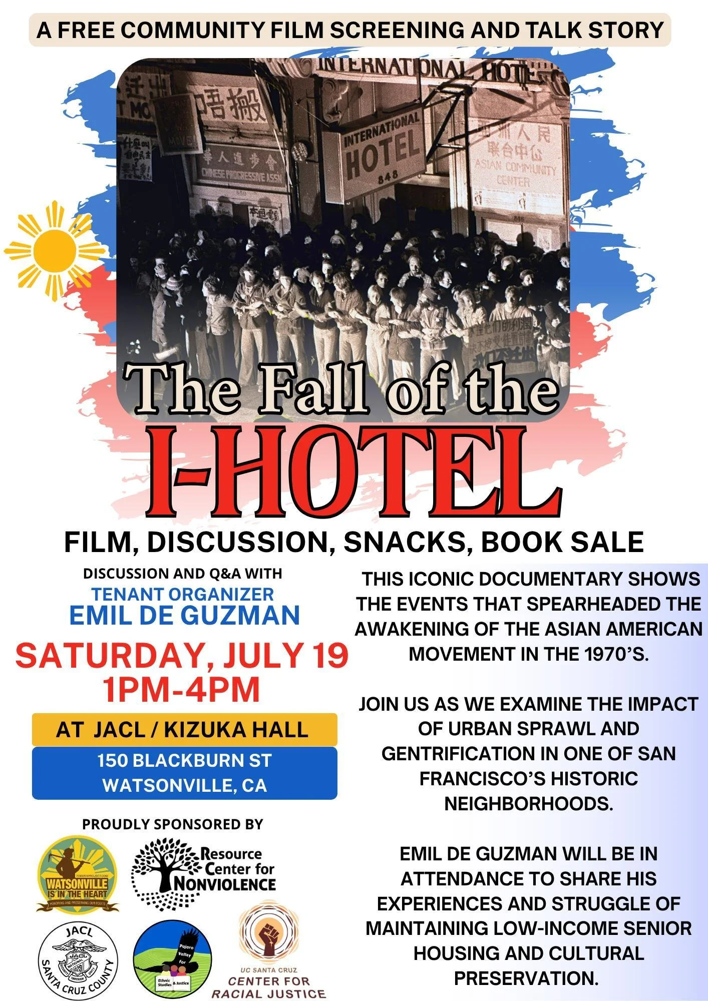 The Fall of I Hotel: Film Screening, Discussion, Snacks and Book Sale