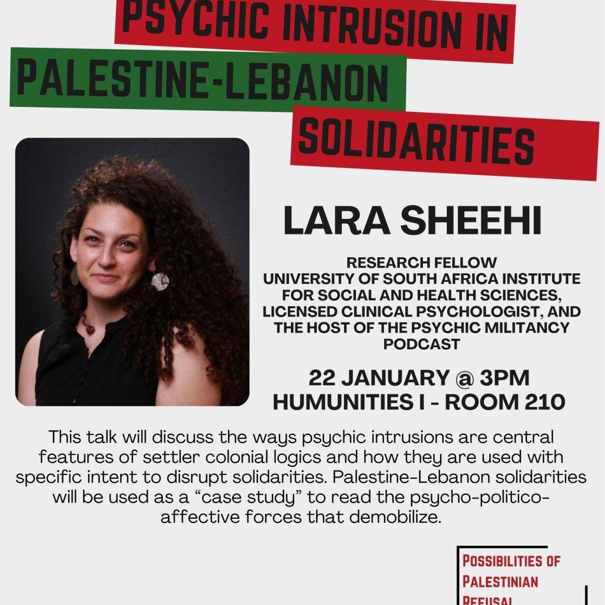 The Imperative to Refuse Psychic Intrusion in Palestine-Lebanon Solidarities ＊&nbsp;01/22/2026