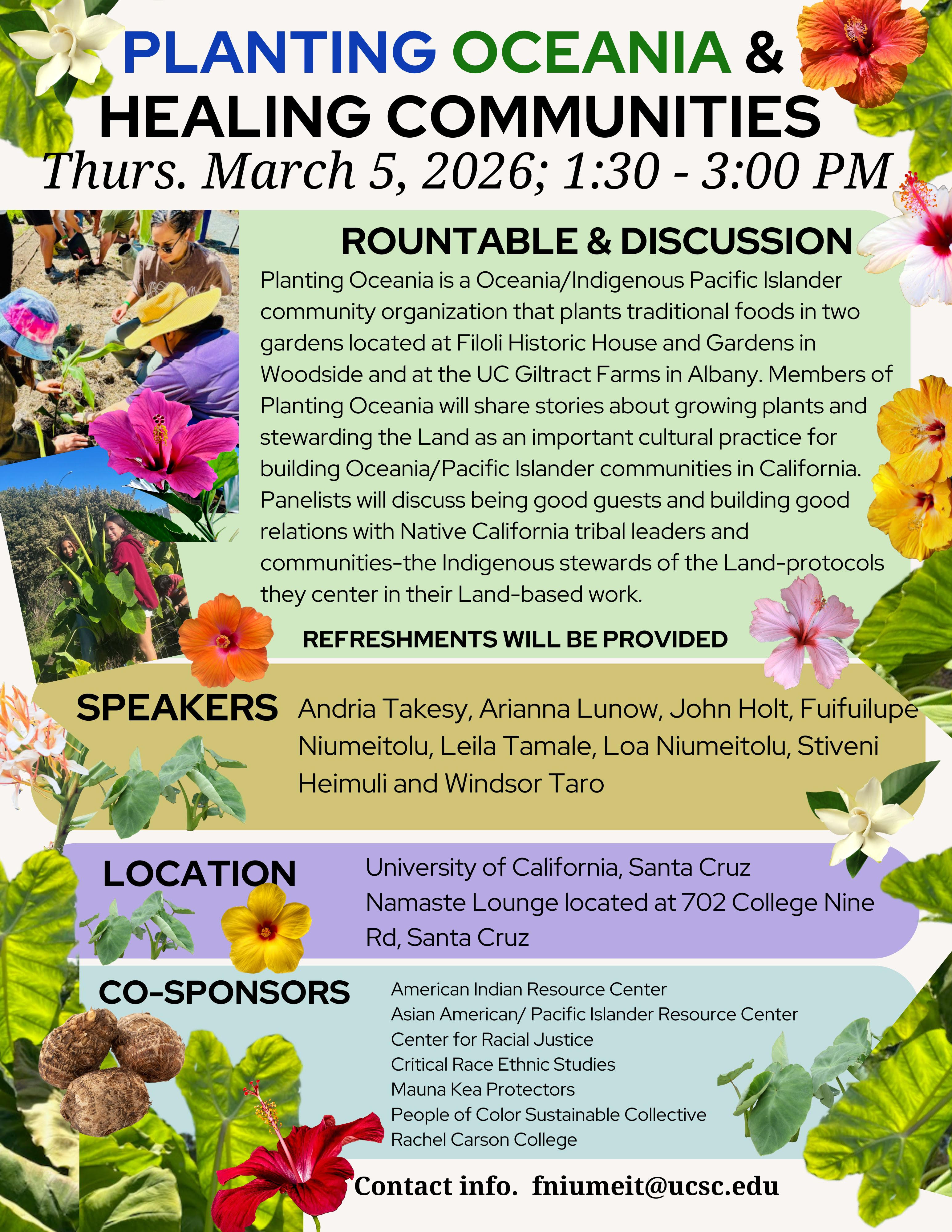 Planting Oceania & Healing Communities ＊ 03/05/2026