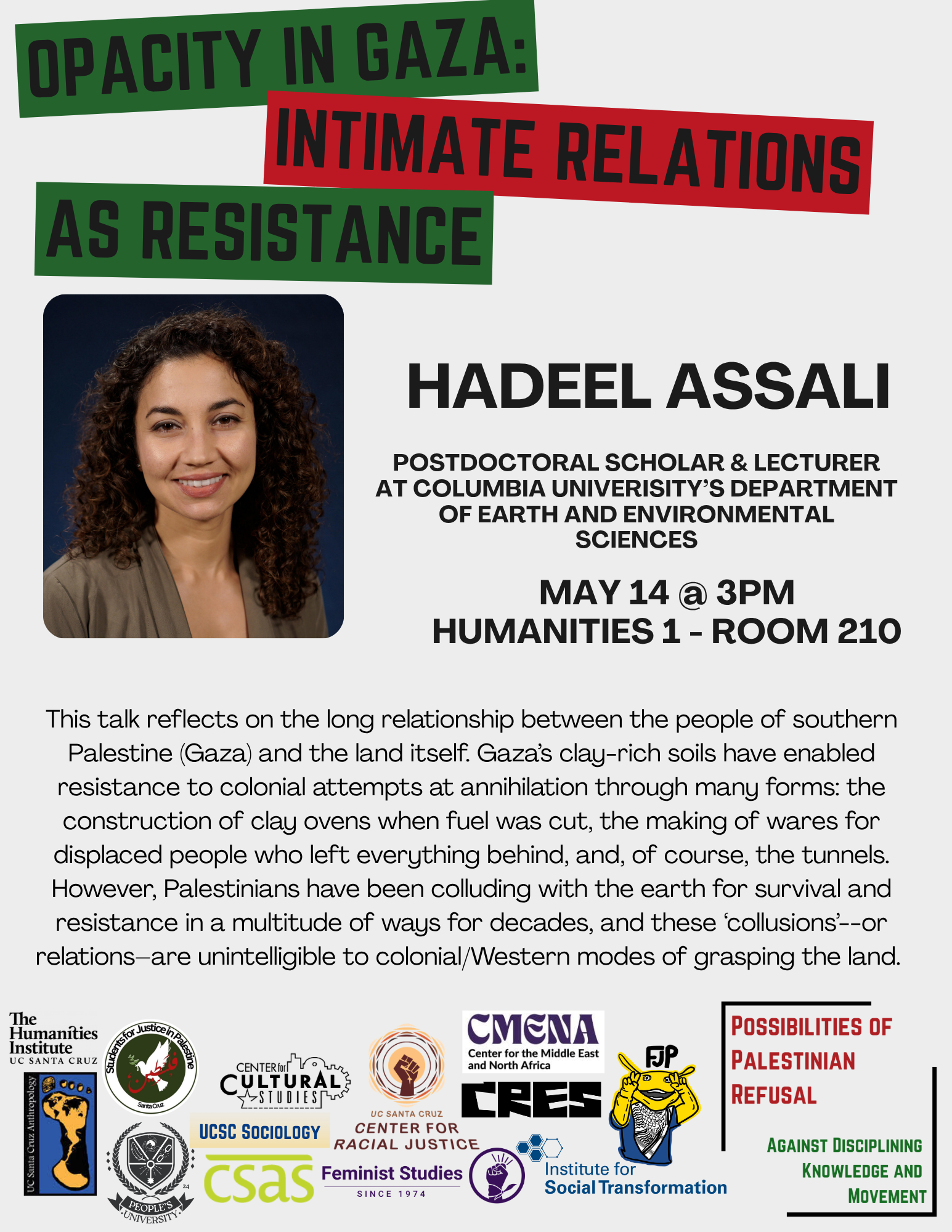 Opacity in Gaza: Intimate Relations as Resistance ＊ 05/14/2026
